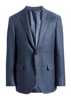 Canali Kei Trim Fit Houndstooth Check Cashmere Sport Coat