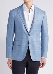 Canali Kei Trim Fit Mélange Wool & Silk Blend Sport Coat