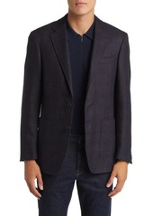 Canali Kei Trim Fit Mélange Wool Blend Sport Coat