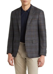 Canali Kei Trim Fit Plaid Sport Coat