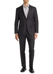 Canali Kei Trim Fit Plaid Wool Suit