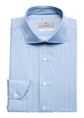 Canali Men's Impeccabile Stripe Dress Shirt in Blue at Nordstrom