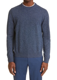 Canali Men's Wool & Cashmere Crewneck Sweater in Blue at Nordstrom