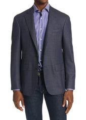 Canali Mélange Wool Sport Coat in Brown at Nordstrom