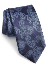 Canali Paisley Silk Tie in Navy at Nordstrom