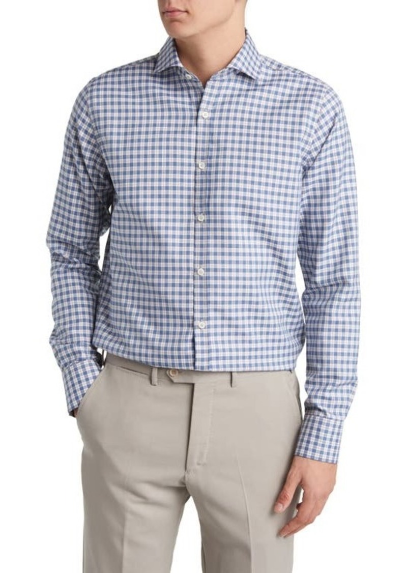 Canali Plaid Button-Up Shirt