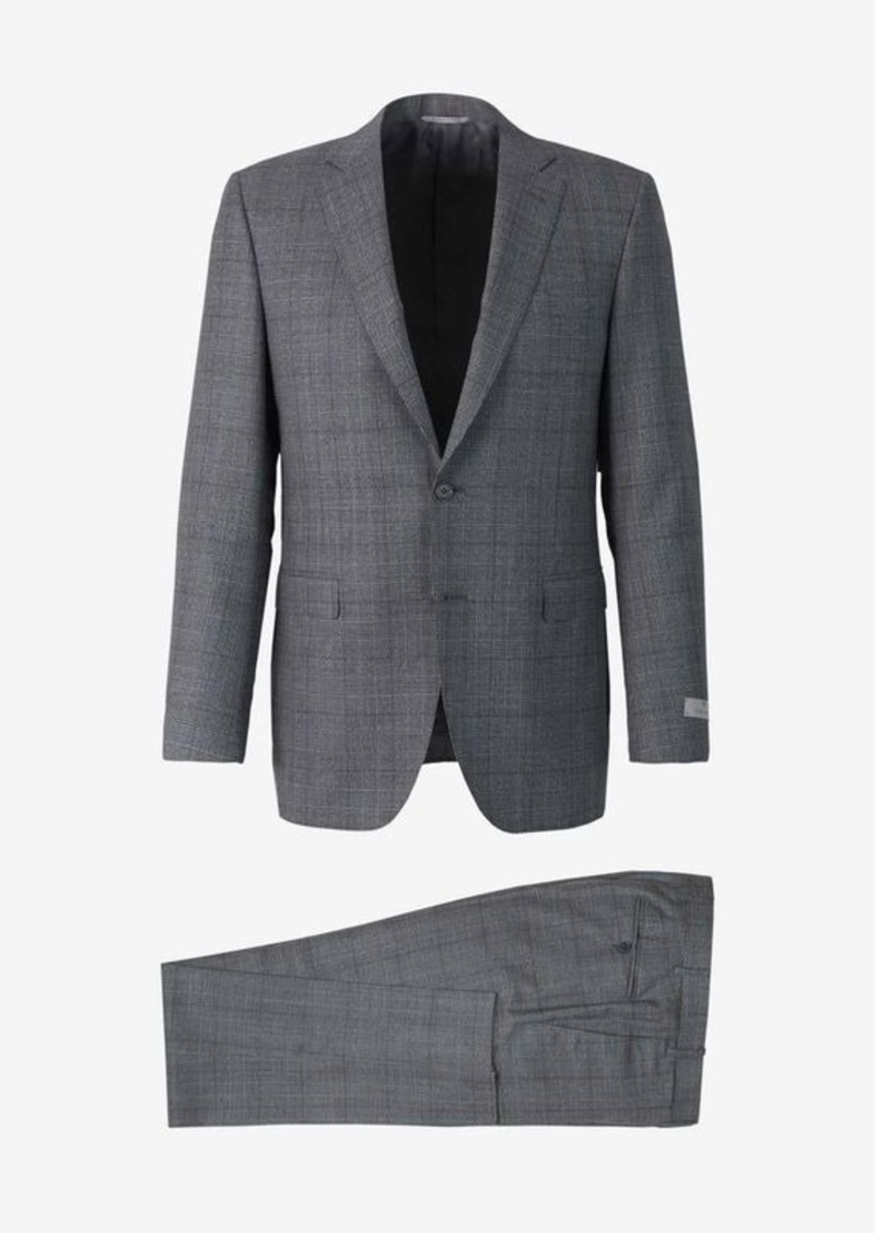 CANALI PRINCE OF WALES MOTIF SUIT