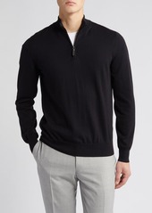 Canali Quarter Zip Cotton Sweater