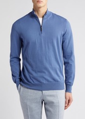 Canali Quarter Zip Cotton Sweater