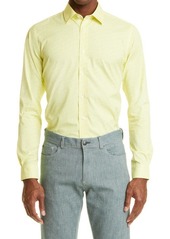 Canali Regular Fit Button-Up Shirt in Yellow at Nordstrom