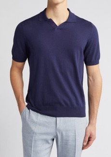 Canali Regular Fit Solid Polo Sweater