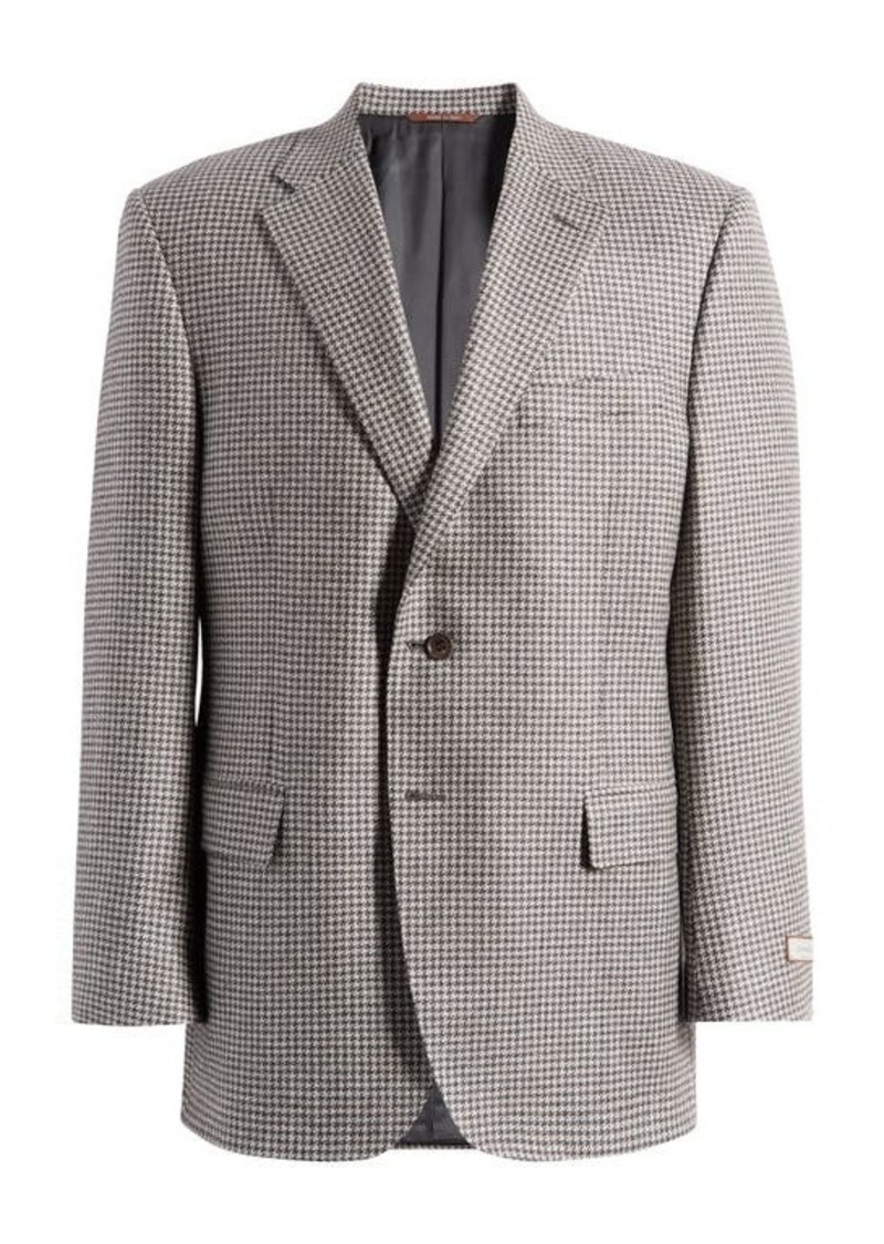 Canali Siena Regular Fit Houndstooth Wool Sport Coat