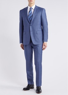 Canali Siena Regular Fit Mélange Wool Suit