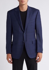 Canali Siena Regular Fit Plaid Wool Sport Coat