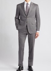 Canali Siena Regular Fit Plaid Wool Suit