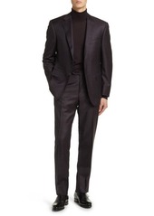 Canali Siena Regular Fit Plaid Wool Suit