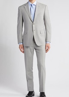 Canali Siena Regular Fit Solid Grey Wool Suit