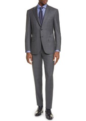 Canali Siena Soft Classic Fit Glen Plaid Wool Suit