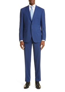 Canali Siena Stripe Suit in Bright Blue at Nordstrom