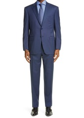 Canali Sienna Soft Classic Fit Stretch Check Wool Suit