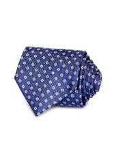 Canali Small Linked Medallion Silk Classic Tie