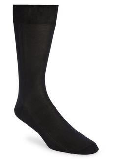 Canali Tall Silk Dress Socks in Black at Nordstrom