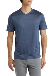 Canali V-Neck Silk T-Shirt