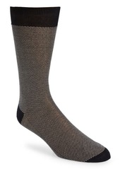 Canali Zigzag Cotton Dress Socks
