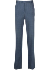 Canali checked tailored wool trousers