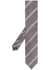 Canali diagonal-striped silk tie