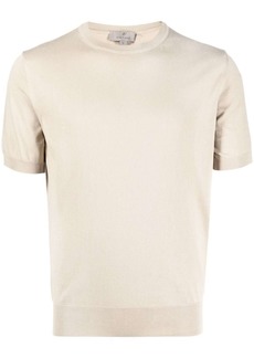 Canali fine-knit short-sleeved top