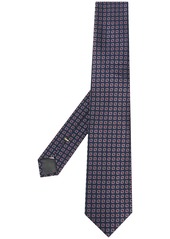 Canali geometric print pointed tie