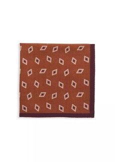 Canali Geometric Silk Pocket Square