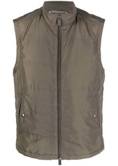 Canali high-neck zip-up gilet