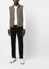 Canali high-neck zip-up gilet