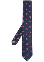 Canali knitted patterned tie