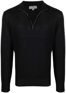 Canali knitted zip top