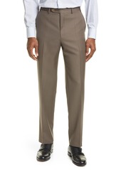 Men's Canali Flat Front Wool Trousers
