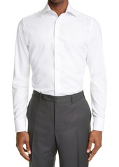 Canali Impeccabile Regular Fit Dress Shirt in White at Nordstrom