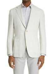 Canali Kei Classic Fit Solid Linen & Wool Sport Coat in White at Nordstrom