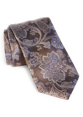 Canali Paisley Silk Tie in Brown at Nordstrom