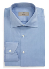 Canali Regular Fit Solid Dress Shirt in Blue at Nordstrom