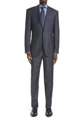 Canali Siena Soft Regular Fit Wool Suit in Navy at Nordstrom