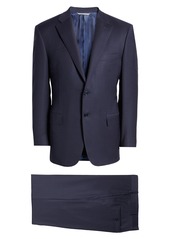 Canali Sienna Soft Classic Fit Stretch Wool Suit in Navy at Nordstrom