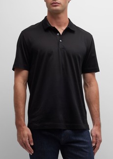 Canali Men's Interlock Knit Polo Shirt