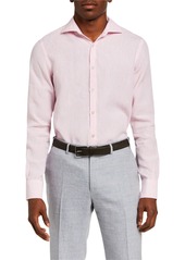 Canali Men's Solid Linen Sport Shirt