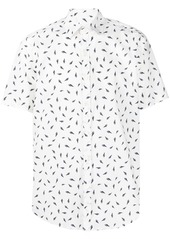 Canali pattern-print cotton shirt