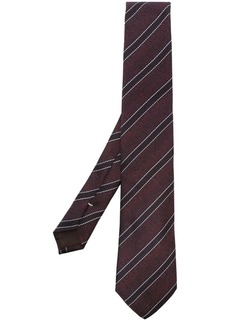 Canali stripe-pattern silk tie