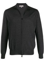 Canali zip-front long-sleeve cardigan