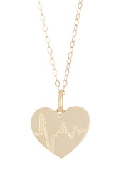 Candela 10K Yellow Gold Heartbeat Pendant with Gold Filled Chain